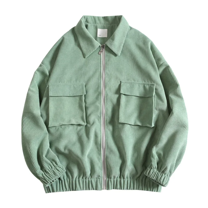 Куртка мужская Вельветовая в стиле ретро модный пиджак свободного покроя с