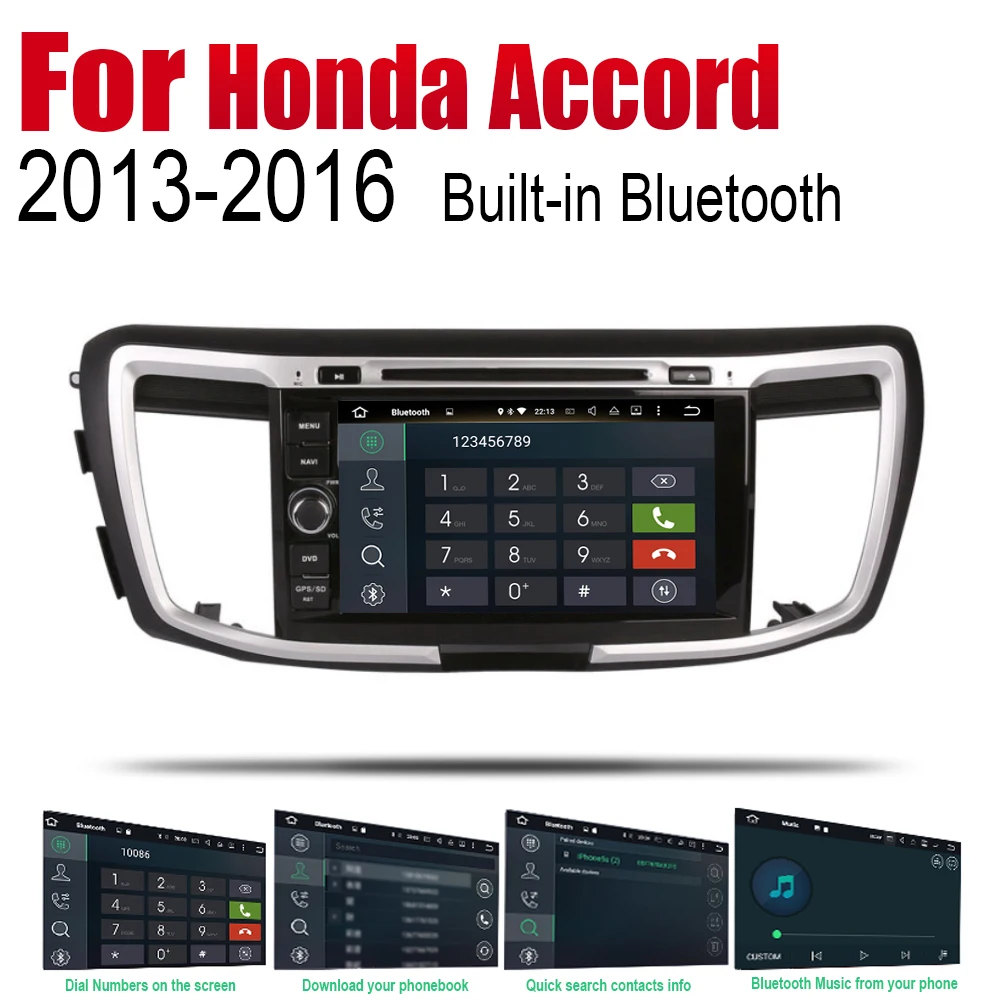 Автомагнитола 2 Din для Honda Accord 2013 ~ 2016 GPS Навигация BT Wifi карта мультимедийная