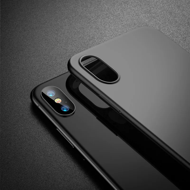 Чехол для iphone 7 plus X XR силиконовый мягкий матовый чехол-накладка черный чехол 6s 6 Plus