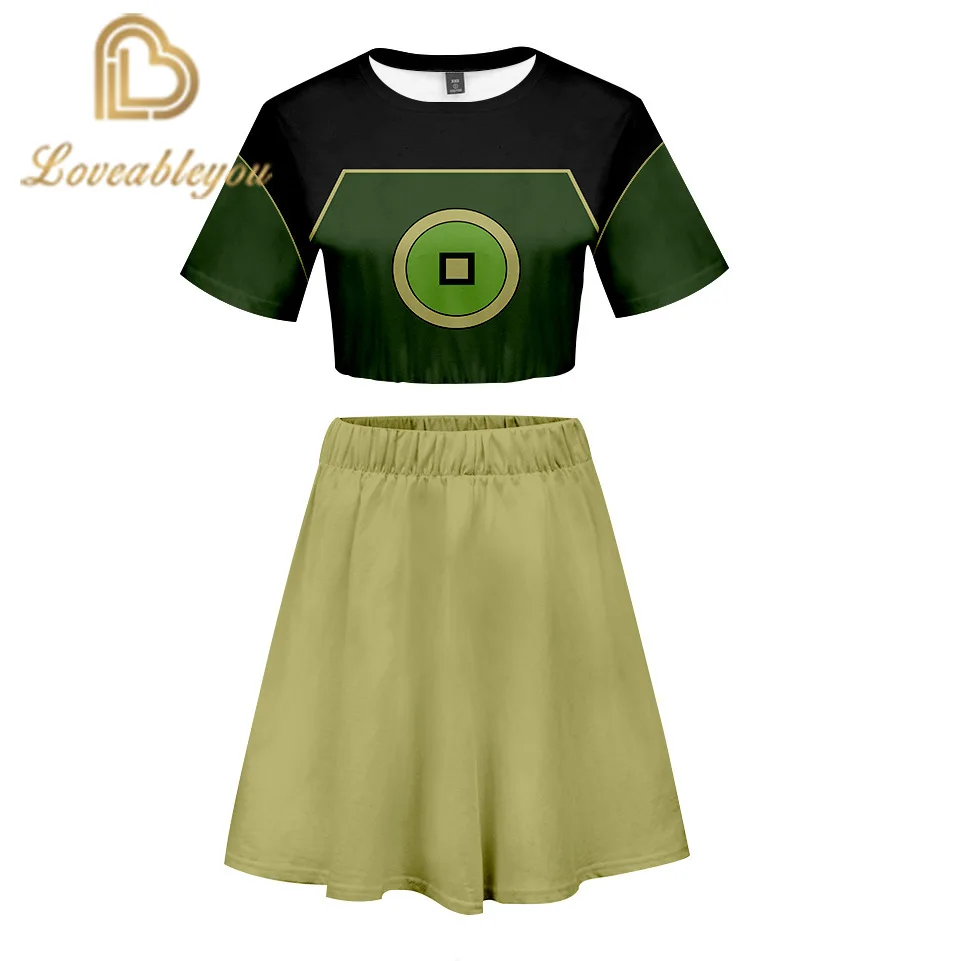 Женский костюм с юбкой и футболкой для косплея в стиле аниме Харадзюку |