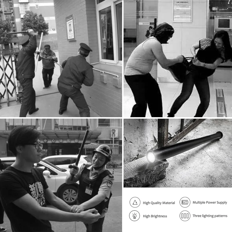 Бейсбольная летучая мышь светодиодный фонарик супер яркий сигнальный