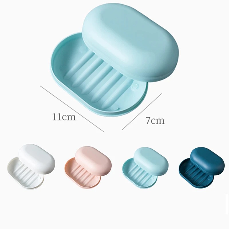 

Plastic Bathroom Shower Soap Box Tray Dish Storage Holder Plate Home Travel Rangement Soap Holder