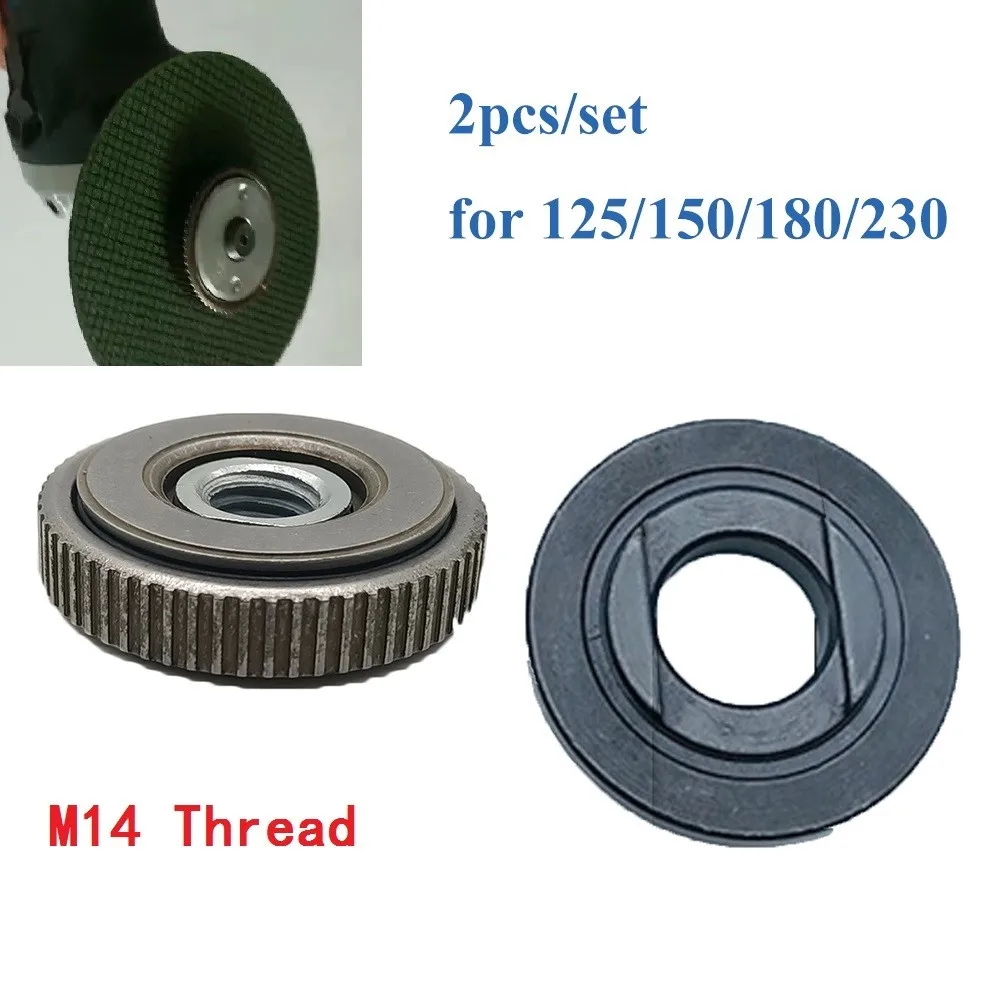 

2pcs Flange Nuts M14 Thread Quick-release Clamping Nut Locking Plate Chuck Set Replacement Accessories For M14 Angle Grinder SDS