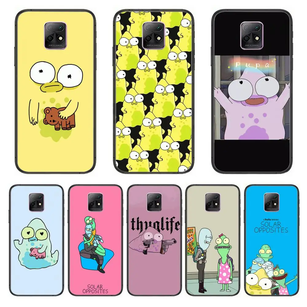 

Anime solar opposites Phone Case For XiaoMi Redmi 10X 9 8 7 6 5 A Pro S2 K20 T 5G Y1 Anime Black Cover Silicone Back Pretty