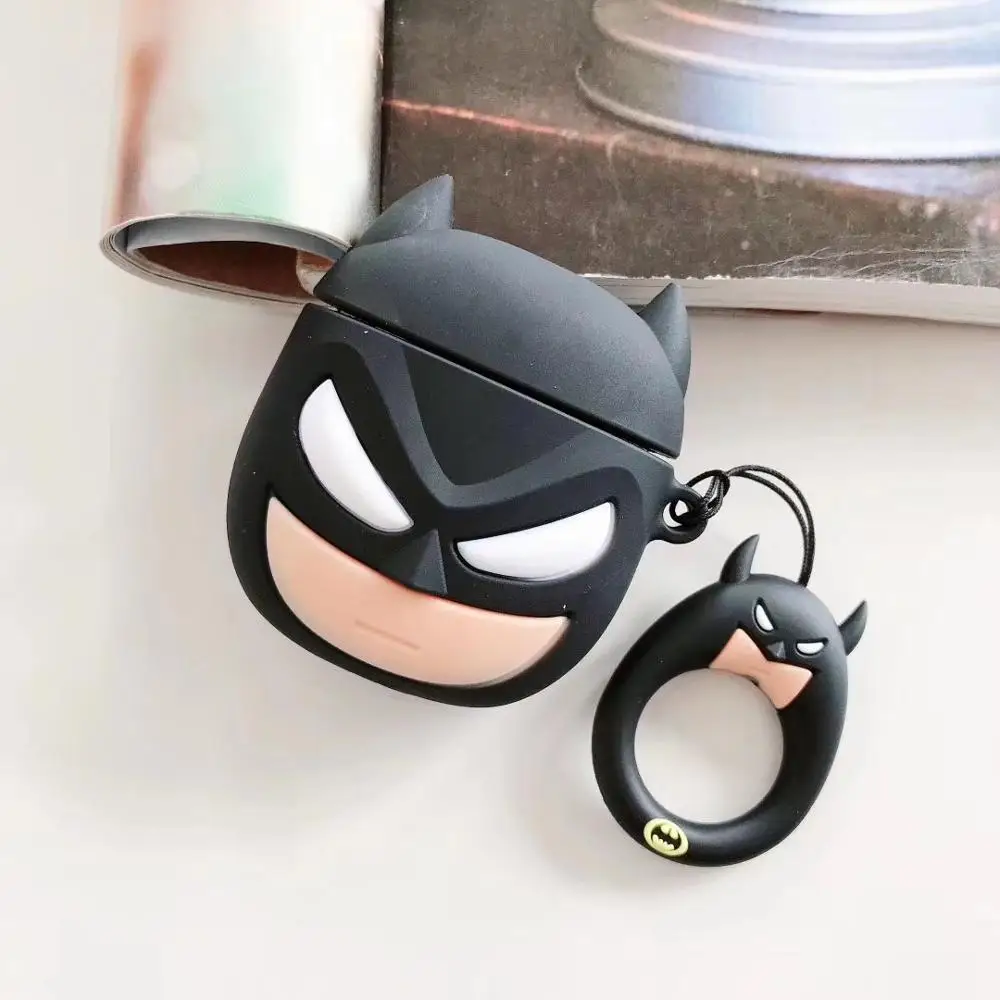 Batman Marvel Мстители Халк, Бэтмен супер человек Веном Железный человек Человек человек паук Тор фигурка для Apple AirPods 1 2 чехол защитный чехол - Цвет: Batman