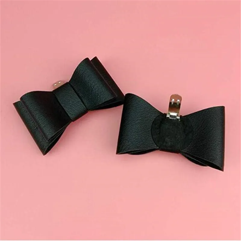 1 пара из искусственной кожи с бантом обувные зажимы украшения простые