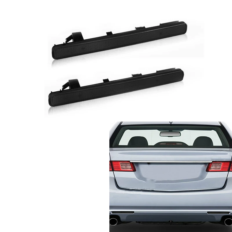 

LED Black Smoke Lens 48-LED Rear Bumper Light Reflector Brake Lights Lamps Taillight for Acura TSX 2009-2014 Car Styling