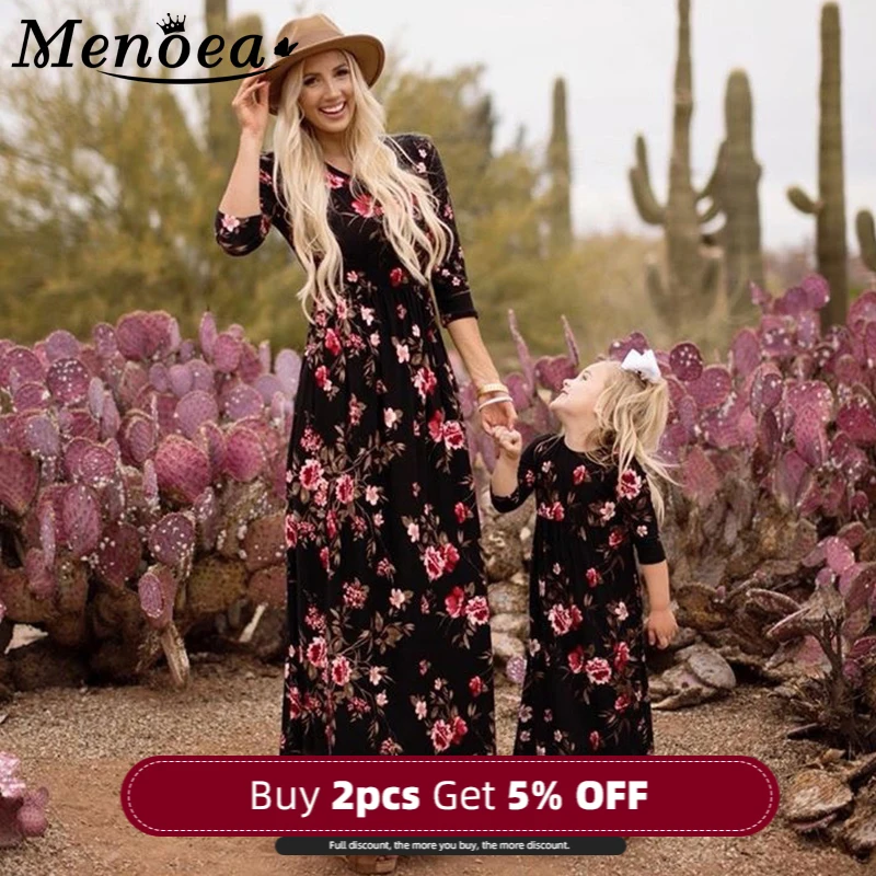 Одинаковые комплекты для семьи в европейском и американском стиле Длинная юбка