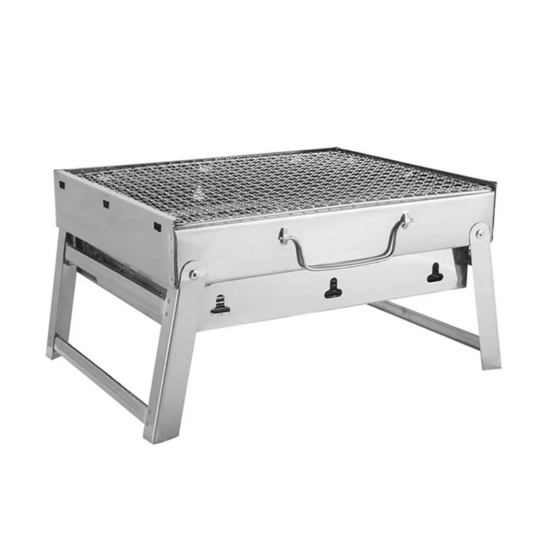 Складной гриль для пикника барбекю древесный уголь грили и серебряного отдыха на