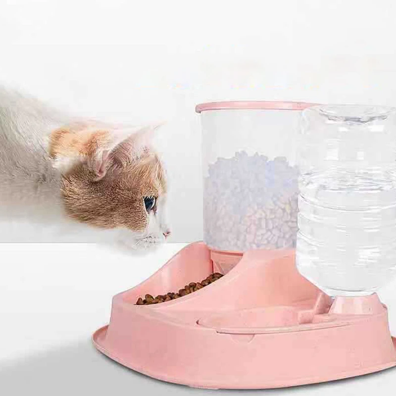 

4L большой Ёмкость двойного назначения Полноавтоматическая Pet кормушка для кошек с диспенсер для воды собаки Еда Чаша Кошка питьевой фонтан...