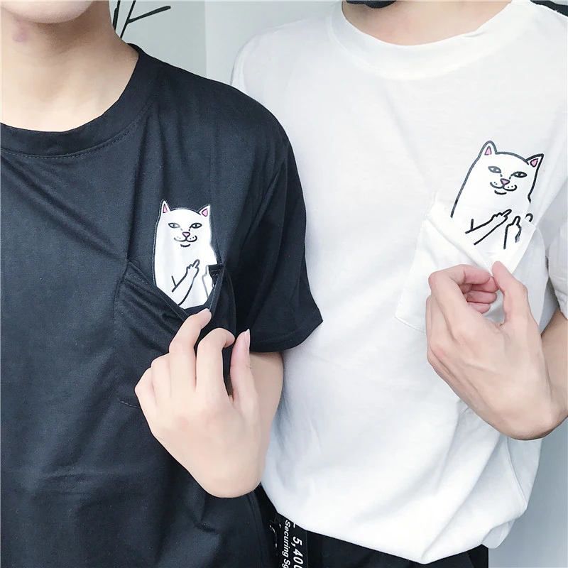 Парные топы футболка с коротким рукавом в стиле Харадзюку милая стильная