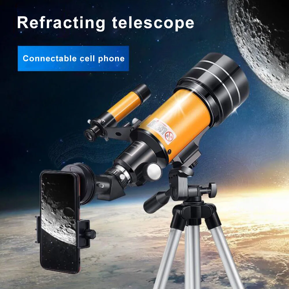 

AZM30070 Monocular Telescopes for Beginner 70MM*300MM Refractor with Retractable Tripod Astronomical Telescopes for Kids