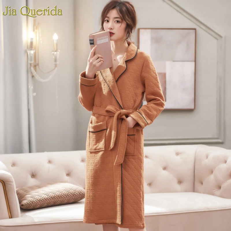 Кимоно халат женские зимние спальные халаты плюс размер хлопковая стеганая