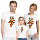 НОВАЯ РОЖДЕСТВЕНСКАЯ семейная футболка Disney, футболка в стиле тигра, Женская Милая футболка, повседневная мягкая хлопковая смешная одежда, топы в стиле Харадзюку для детей