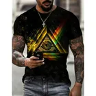 Мужская футболка 2021, летняя модная уличная футболка с 3D-принтом головы черепа, удобные футболки с коротким рукавом