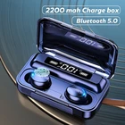 TWS-стереонаушники F9 с поддержкой Bluetooth 5,0 и зарядным футляром