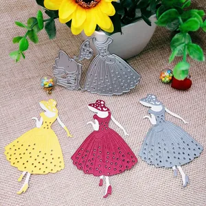 Imported Cutting Dies Woman dress Carbon steel Stencil Craft for DIY Creative Scrapbook Cut Stamps Dies Embos