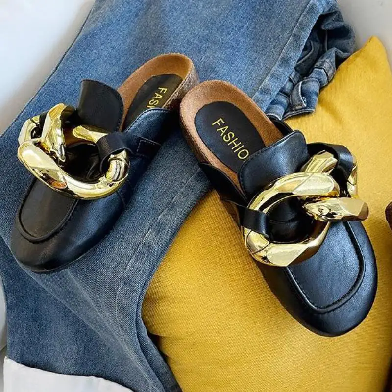 Брендовые дизайнерские женские тапочки модные большие сандалии с золотой