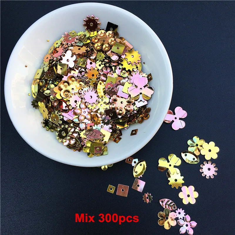 200g Mixed Flower Gear Loose Sequins Crafts Paillette Sewing Clothes Decoration DIY Accessory Lentejuelas Para Coser New