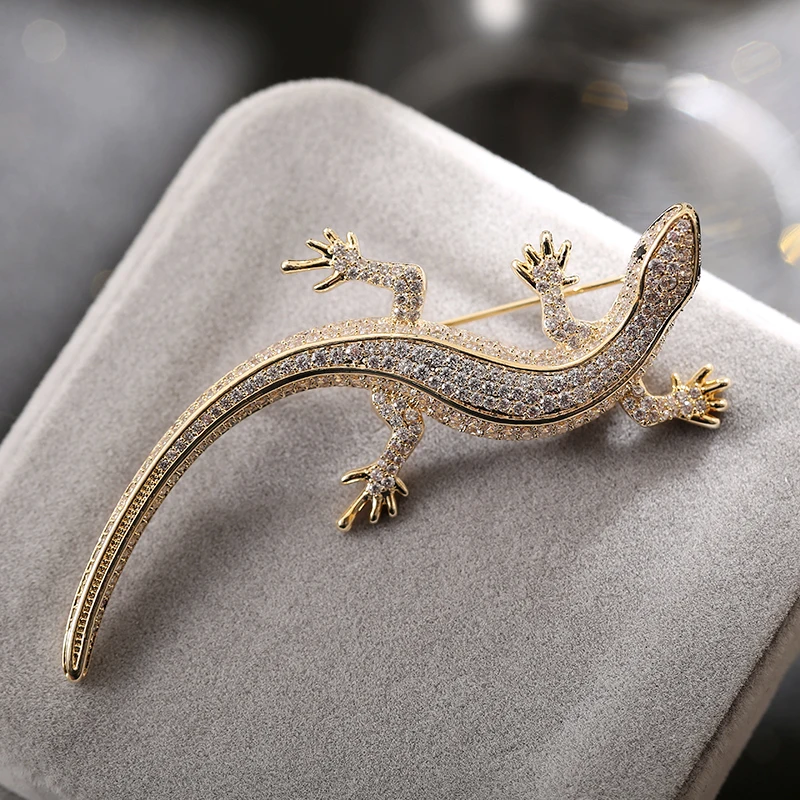 

Creative Cute Lizard Brooch Pin for Women Men Christmas Gift Vintage Salamander Animal Brooches Jewelry Gecko Broches Pins 2023