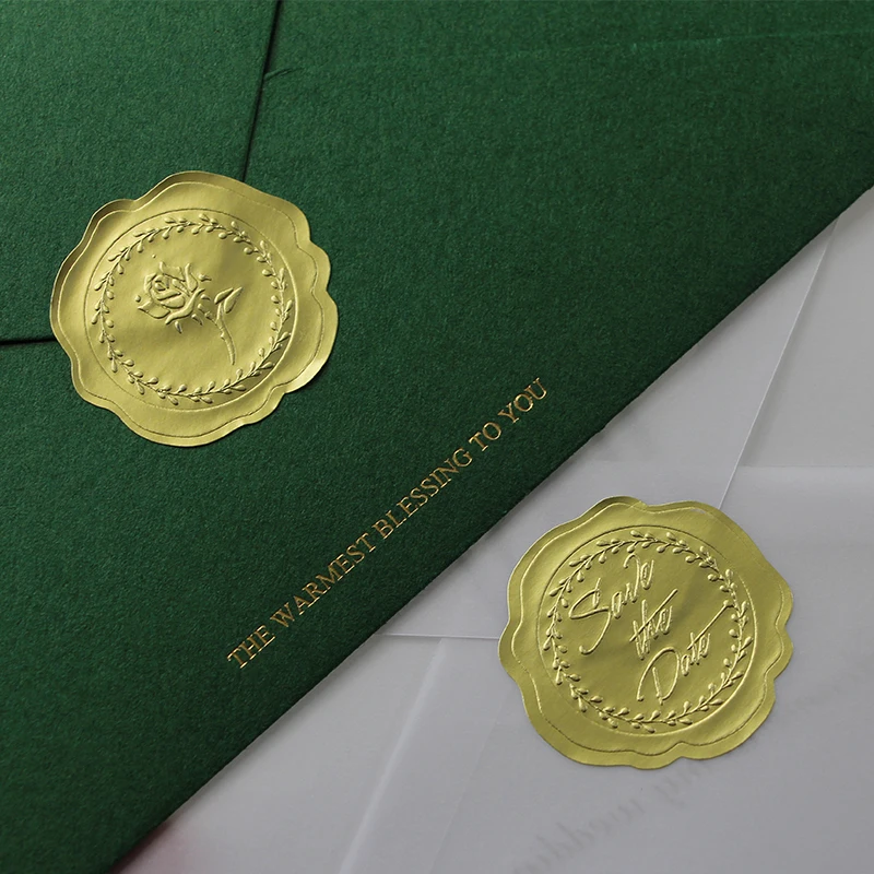 12pcs/2 Sheets Golden Rose Bumpy Sticker Sticker Business Gift Box Packaging Sealing Label Baking DIY Gift Party Stickers Sheets