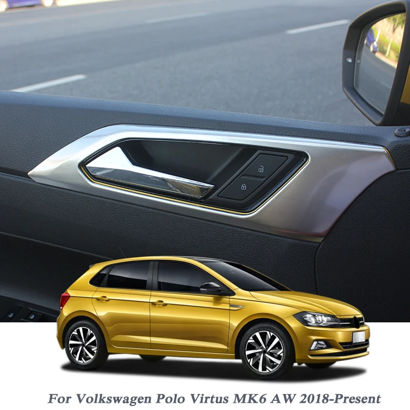 4 шт. для Volkswagen Polo Virtus MK6 AW 2018-2020 стайлинга автомобилей внутренняя дверная рамка