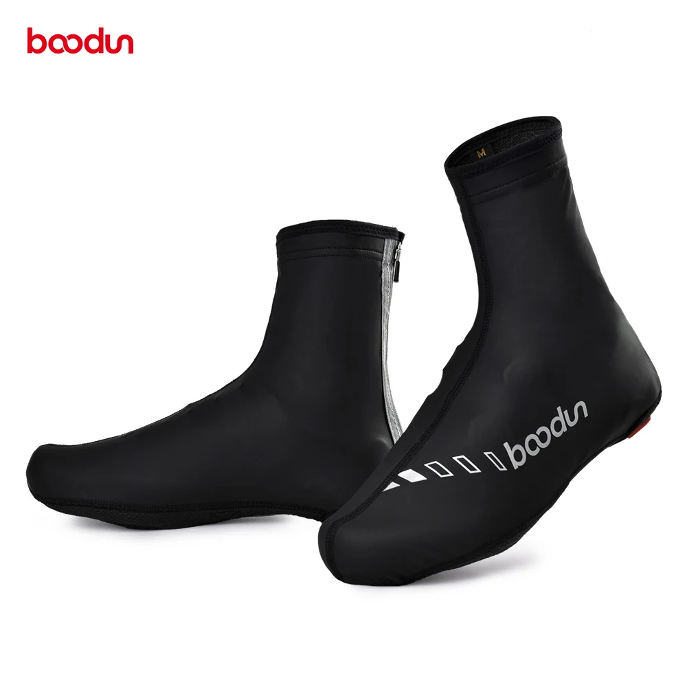 

Boodun Winter Men And Women Cycling Shoe Covers Waterproof Windproof And Keep Warm PU Reflective Overshoes Protective Shoe Cover