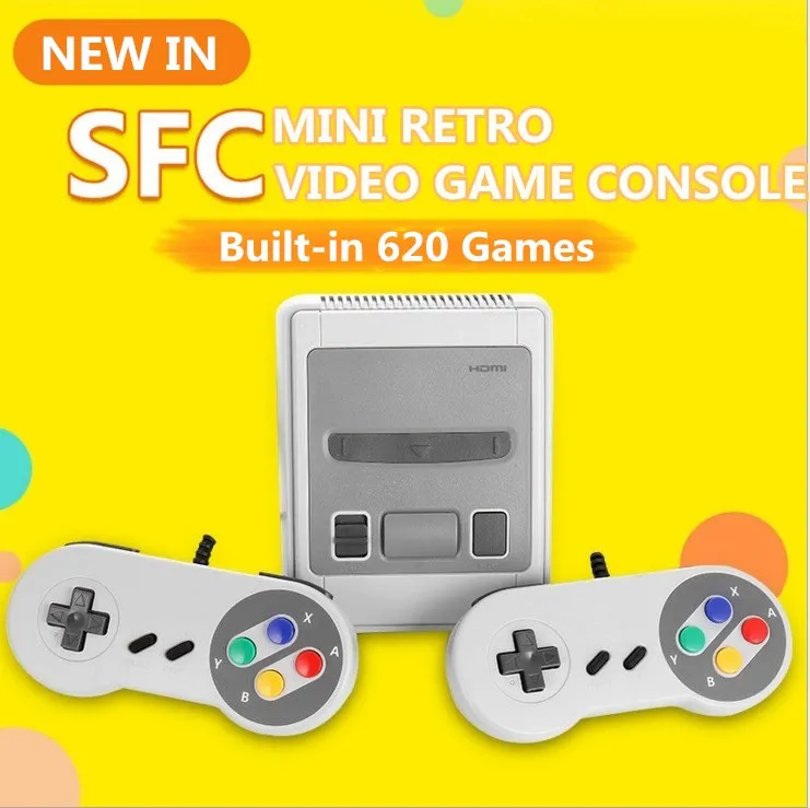 Супер мини 8 бит Ретро видео игровая консоль встроенный 620 классические игры PAL &
