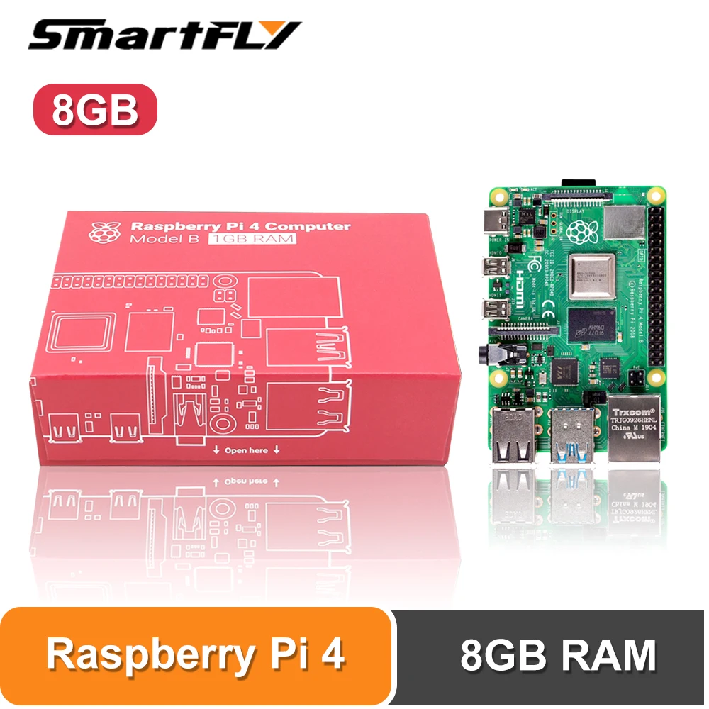 Последняя Raspberry Pi 4 Модель B LPDDR4 8 Гб четырехъядерный Cortex A72 (ARM v8) 64 разрядный 1 5 ГГц
