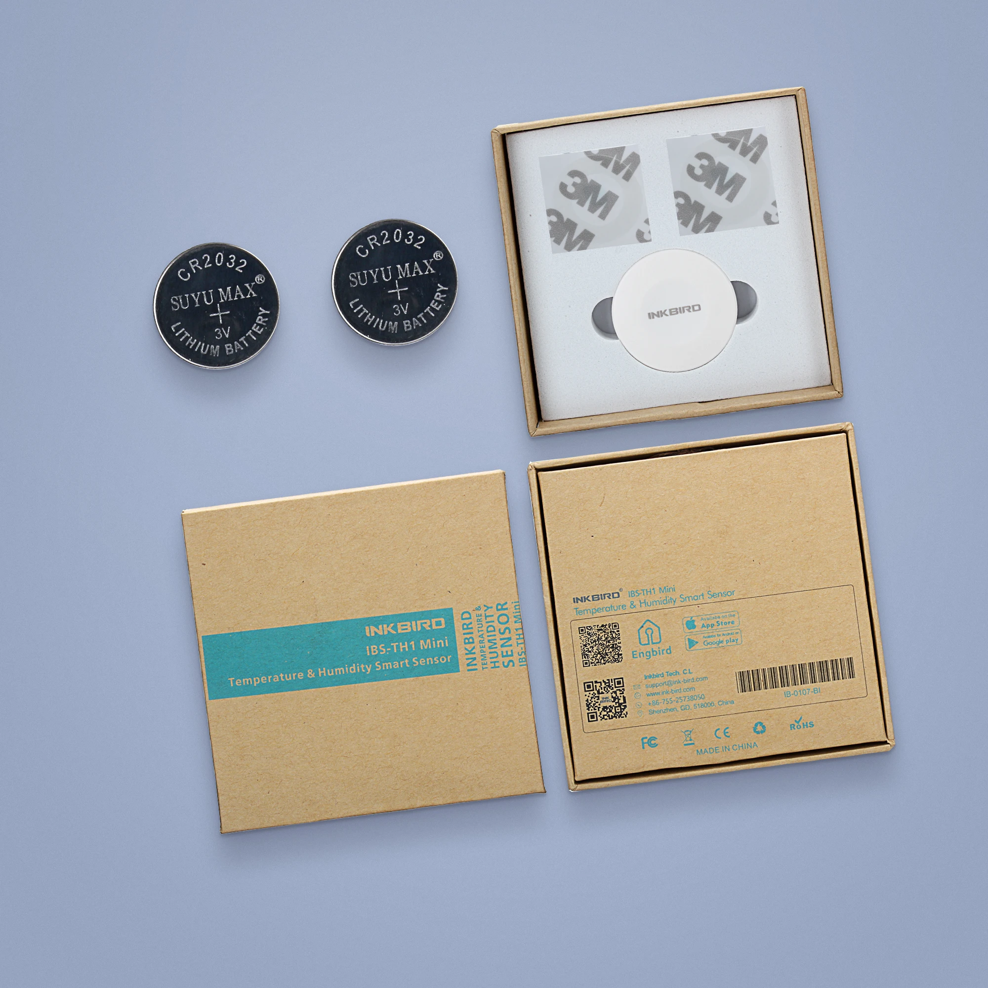 

Inkbird IBS-TH1 Mini Smart Sensor Temperature&Humidity With Free App Wireless Thermometer & Hygrometer Alarm Multifunctional Use