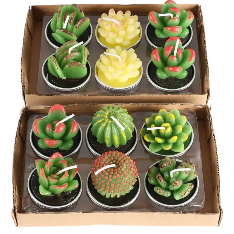 12 шт. свеча в виде кактуса для украшения дома | Дом и сад