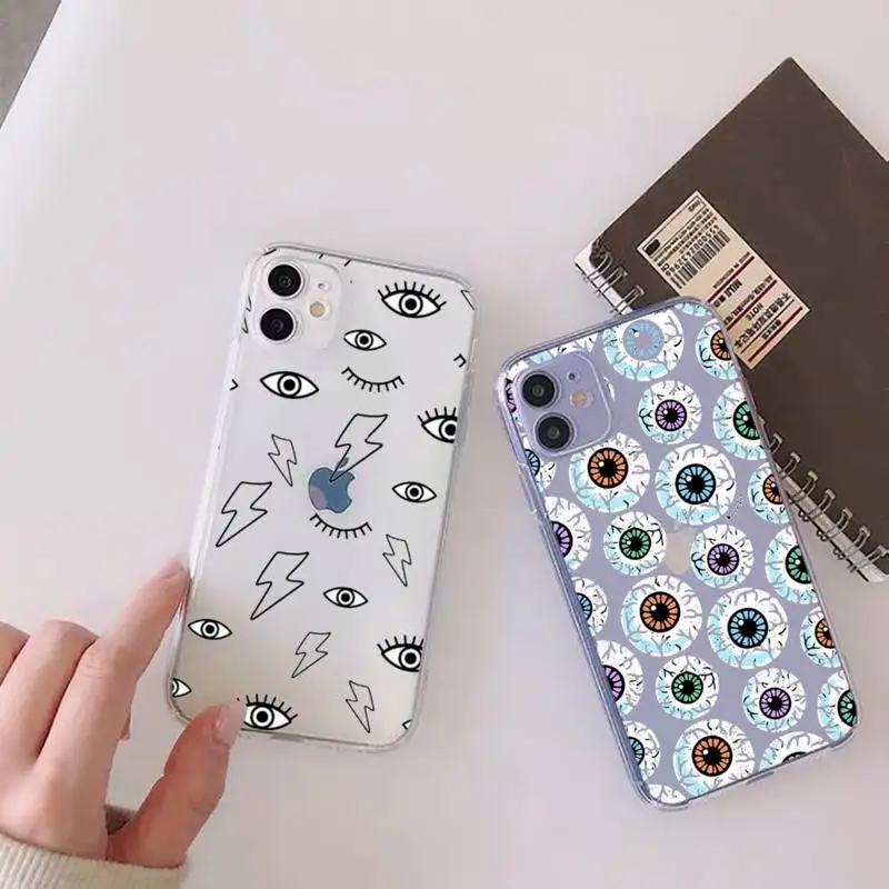 

Evil lukey blue eyes Phone Case Transparent soft For iphone 12 11 13 7 8 6 s plus x xs xr pro max mini