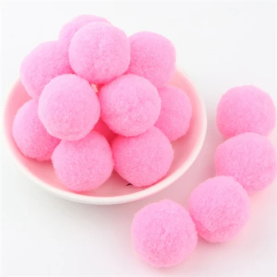 02 dark pink Мягкие помпоны, пушистые Помпоны, плюшевые помпоны для рукоделия, помпон, мини Помпон 8 мм до 30 мм, рождественские украшения для детских игрушек, 2000 шт - Цвет: 02 dark pink