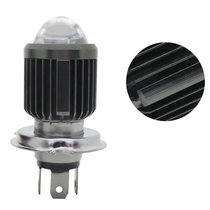 

Scooter Bicolor LED Fisheye Headlight Conversion Bulb H4 to High Low Beam Light