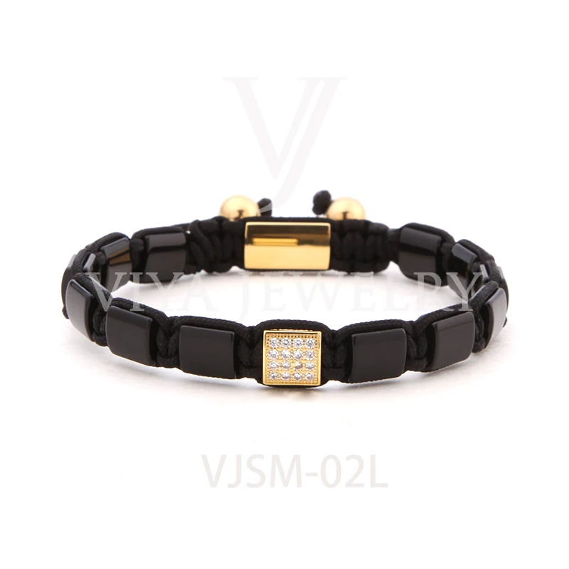 Handmade 8mm Square Lapis Beads Macrame Bracelet Braided Adjustable BeadsChrismas/Birthday Gift For Men Jewelry +LOGO | Украшения и