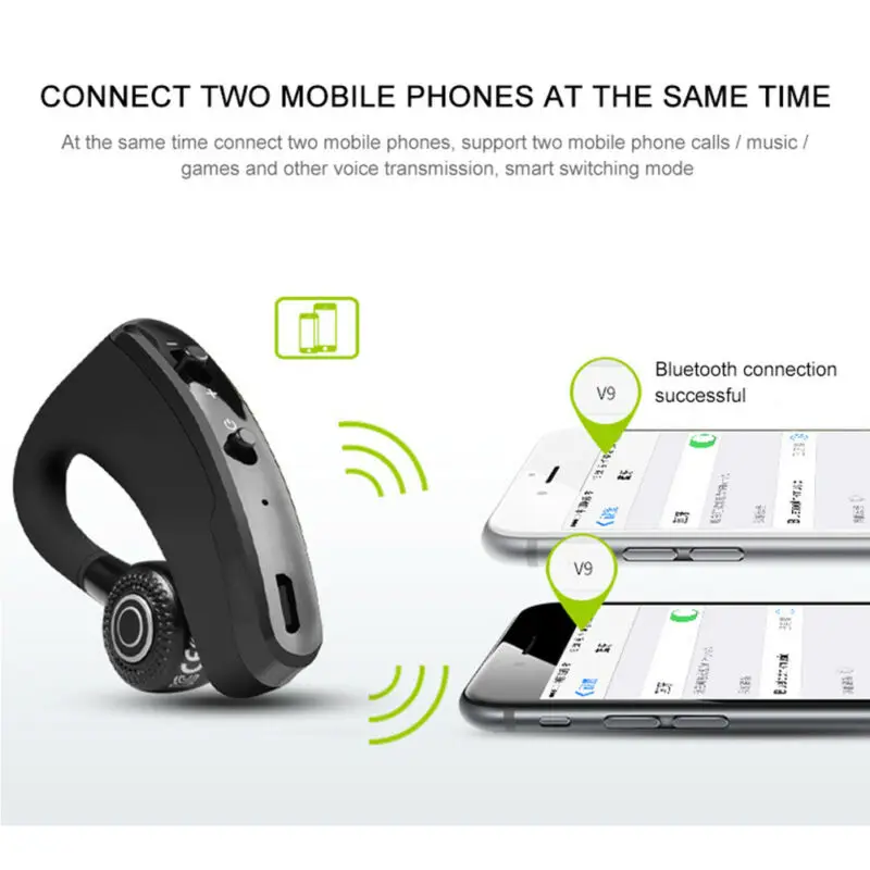 V9 Беспроводная Bluetooth 4 1 Автомобильная гарнитура спортивные наушники для телефона
