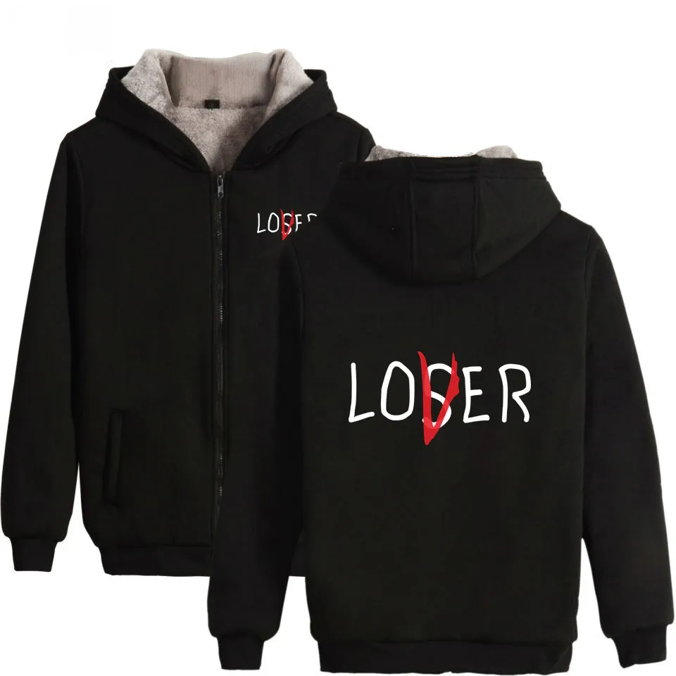 Movie It lossers Club супер теплые толстовки для мужчин/женщин losser Lover It Inspired толстовка с капюшоном зимняя утепленная флисовая куртка пальто