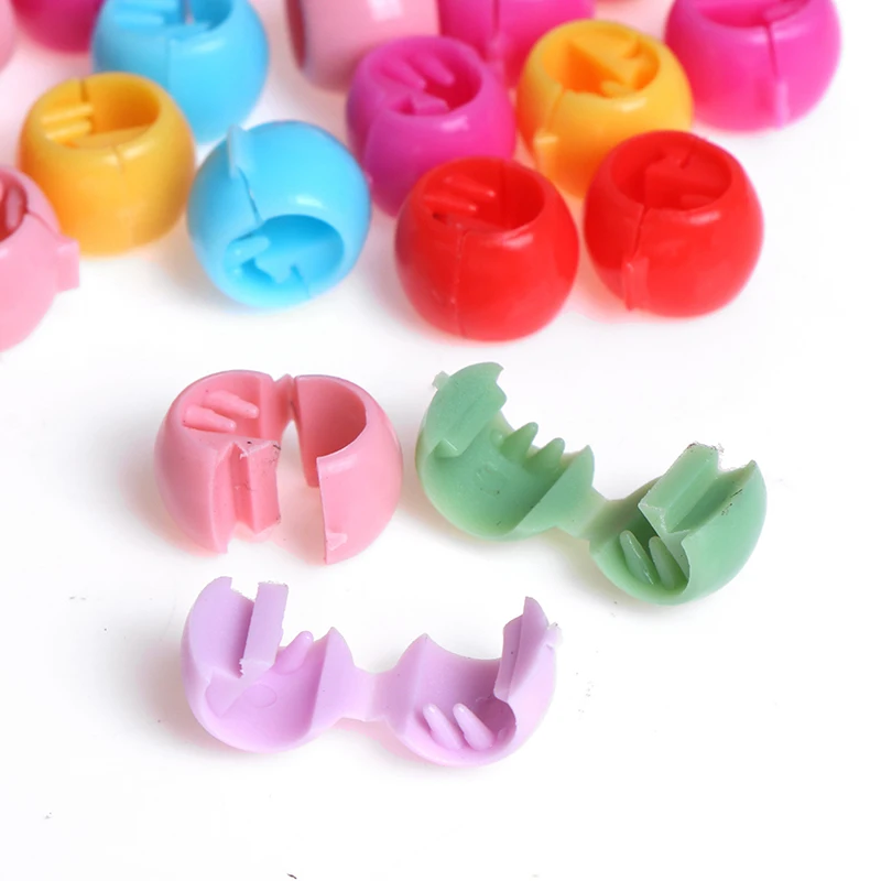 Mini pinzas en forma de garra para el pelo para mujer y ni&ntilde;a, tocados bonitos de cuentas de colores, dulces, 100 Uds.-4