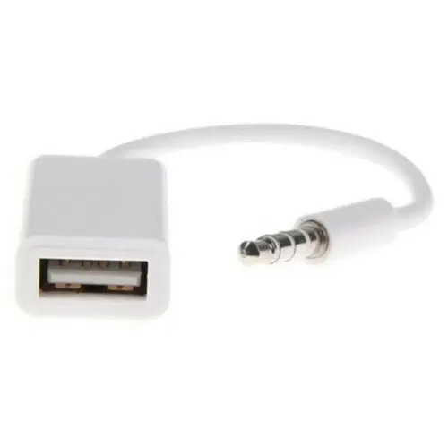 Jack 3 5 AUX аудио разъем к USB 2 0 конвертер Кабель шнур для автомобиля MP3 динамик U диск