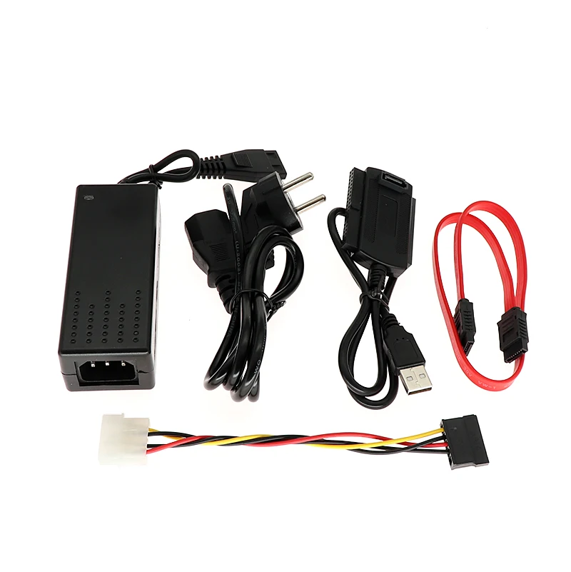 Адаптер для жесткого диска 1 компл. USB 2 0 к IDE SATA S ATA 5 дюйма HD HDD кабель питания OTB
