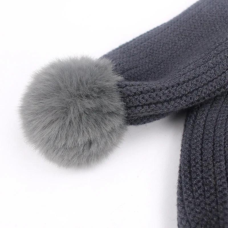 Детский комплект из шапки и шарфа с помпоном | Наборы шарфов шапок перчаток