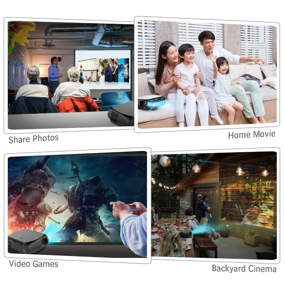 LED проектор CL760 Full HD LCD 3200 люмен 1080P видеоигры домашний кинотеатр|Проекторы для
