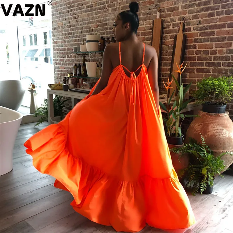 Новинка 2020 летнее Сексуальное Женское однотонное бальное платье 2 цветов на
