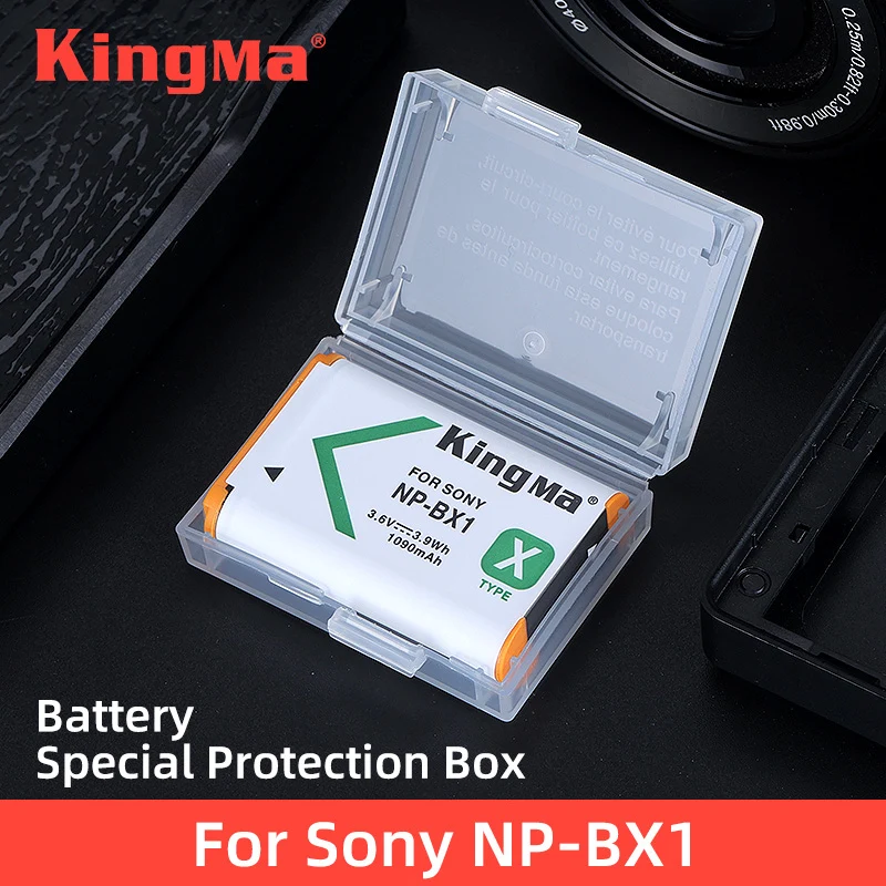 

KingMa 6PCS Plastic Battery Holder Case Battery Storage Box For Sony NP-BX1 Battery RX100M7 M6 M5 M4 M3 CX240E CX405 RX1R