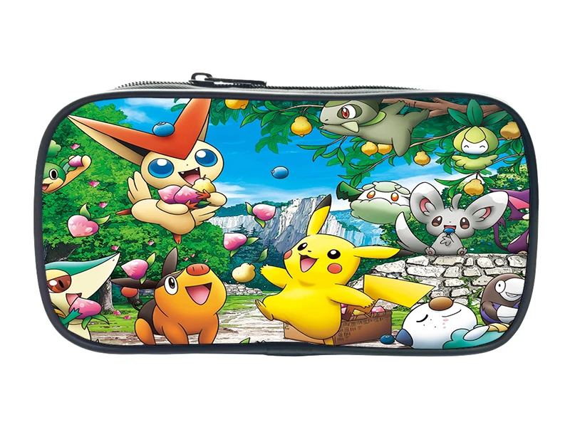6 Pokemon Pikachu студенческий Пенал Макияж сумки Eevee Мода милый карандаш высокого качества держатель для мальчиков детские канцелярские принадлежности для хранения - Цвет: 6