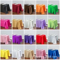 1pcs rectangle satin tablecloth table overlays wedding decoration banquet dining table cover new year christmas table cloth