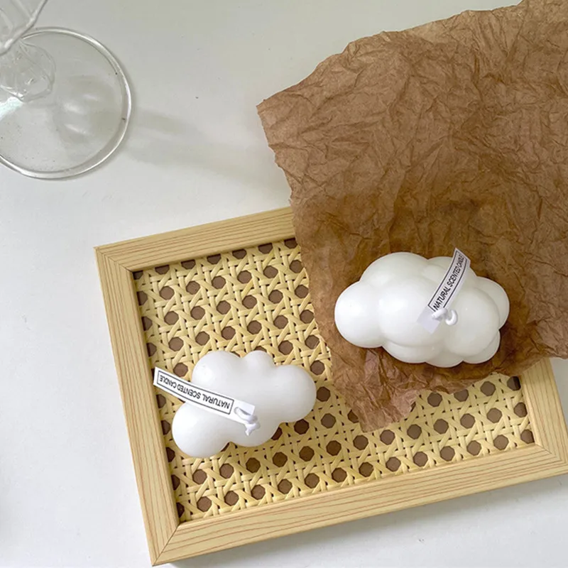 Ароматизированная Свадебная свеча ручной работы в форме облака | Дом и сад