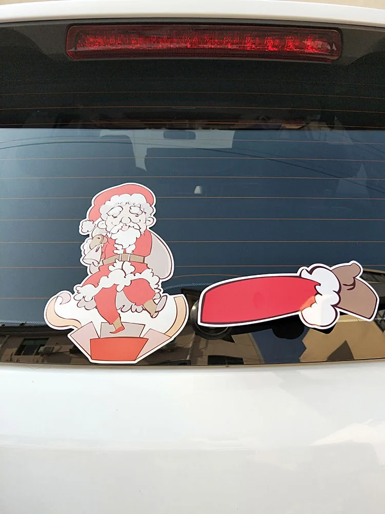 Фото Наклейка на заднее стекло автомобиля ZTTZDY подарок папы Рождество | Автомобили и