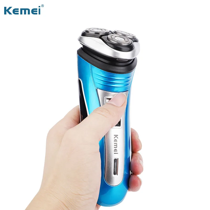 Blue Kemei 2801 электробритва, Мужская Профессиональная перезаряжаемая Бритва для бороды, электрический триммер для бороды, бритва Kemei - Цвет: Blue