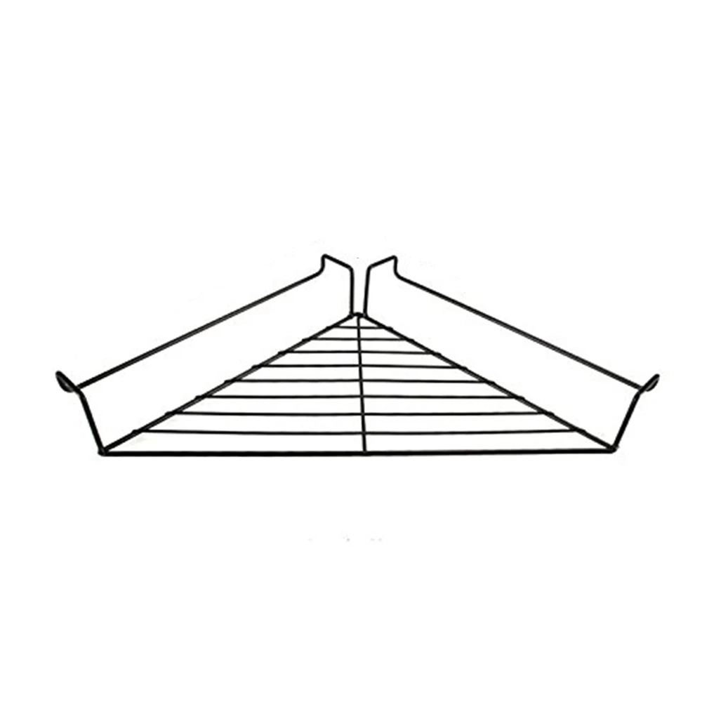 Черная современная металлическая офисная подвесная угловая полка для хранения